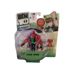 Figurine articulée de Four Arms, l'alien à quatre bras de Ben 10. Avec sa force surhumaine, il est prêt à écraser ses ennemis. Un ajout puissant à votre collection de figurines. -Alitek