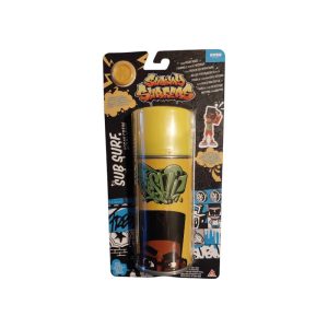 "Fresh, le surfeur cool, dans sa bombe aérosol. Figurine Subway Surfers, pour les fans du jeu mobile. Collection exclusive -Subway Surfers Figurines-Alitek."