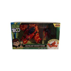 Playmates Toys - Ben 10 - Heatblast Rocket Flyer : "Heatblast et son jet enflammé, une attaque aérienne brûlante, un duo de feu pour des aventures célestes ! - Alitek"
