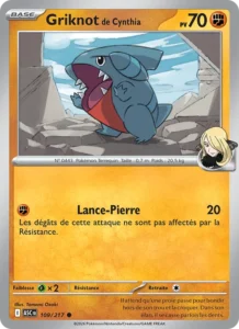carte pokemon griknot de cynthia 109/217