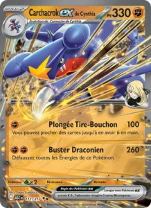 carte pokemon carchacrock-ex de cynthia 111/217