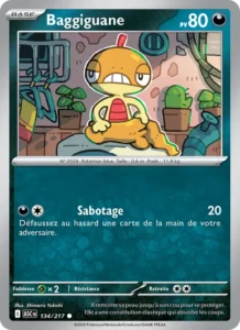 carte pokemon baggiguane 134/217