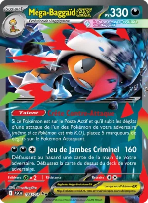 carte pokemon méga-baggaïd-ex 135/217