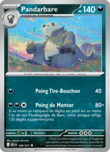 carte pokemon pandarbare 140/217