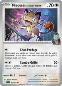 carte pokemon miaouss de la team rocket 161/217