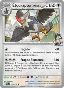 carte pokemon étouraptor d'okuba 170/217