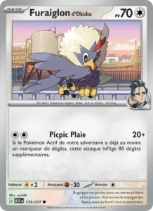 carte pokemon furaiglon d'okuba 173/217