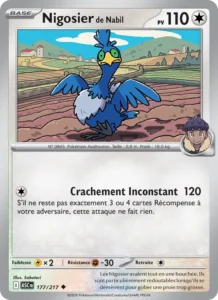 carte pokemon nigosier de nabil 177/217