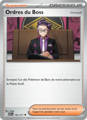 carte pokemon ordres du boss 183/217