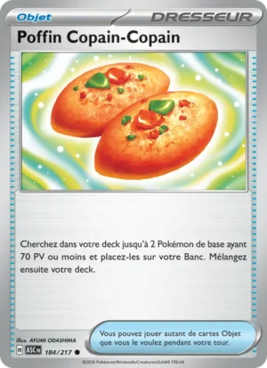 carte pokemon poffin copain-copain 184/217