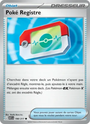 carte pokemon poké registre 198/217