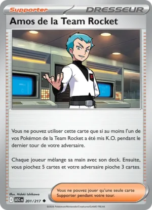 carte pokemon amos de la team rocket 201/217