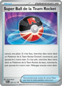 carte pokemon super ball de la team rocket 205/217