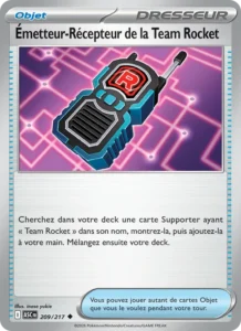 carte pokemon émetteur-récepteur de la team rocket 209/217
