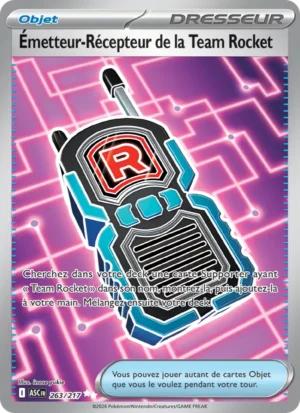 carte pokemon émetteur-récepteur de la team rocket 263/217