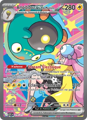 carte pokemon ampibidou-ex de mashynn 279/217