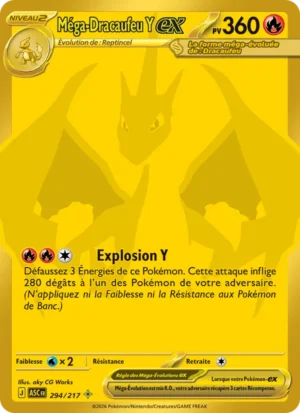 carte pokemon méga-dracaufeu y-ex 294/217