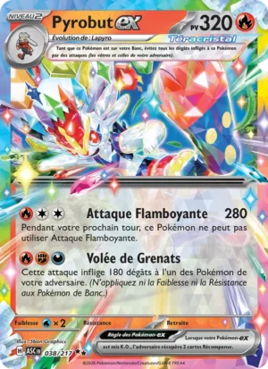 carte pokemon pyrobut-ex 038/217