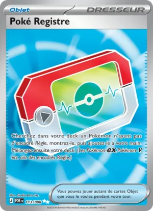 carte pokemon poké registre 113/88