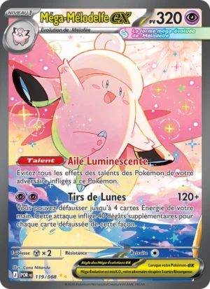 carte pokemon méga-mélodelfe-ex 119/88