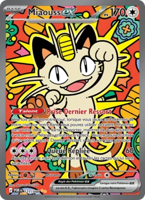carte pokemon miaouss-ex 121/88