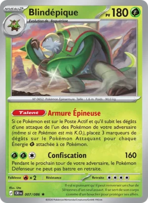 carte pokemon blindépique 007/86