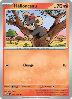 carte pokemon hélionceau 014/86