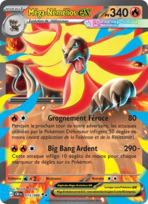 carte pokemon méga-némélios-ex 015/86