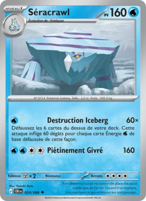 carte pokemon séracrawl 024/86