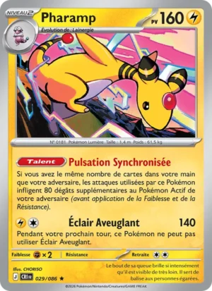 carte pokemon pharamp 029/86