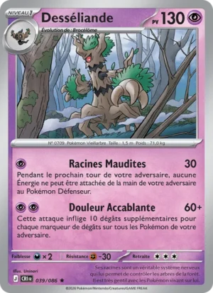 carte pokemon desséliande 039/86