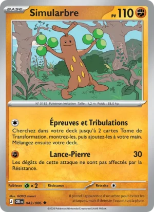 carte pokemon simularbre 043/86