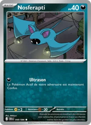 carte pokemon nosferapti 049/86