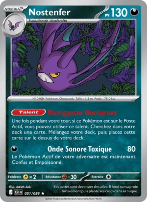carte pokemon nostenfer 051/86