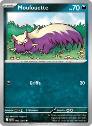 carte pokemon moufouette 053/86