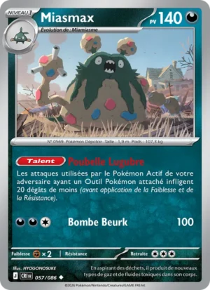 carte pokemon miasmax 057/86