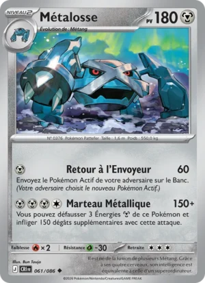 carte pokemon métalosse 061/86