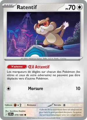 carte pokemon ratentif 070/86
