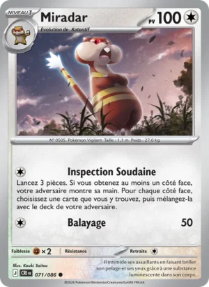 carte pokemon miradar 071/86