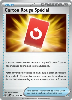 carte pokemon carton rouge spécial 082/86