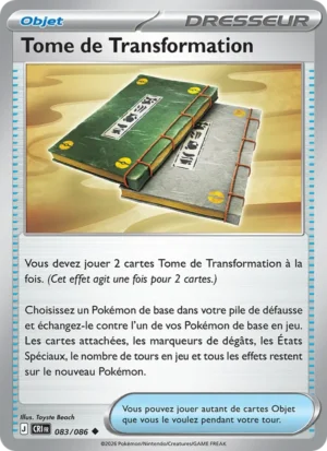 carte pokemon tome de transformation 083/86