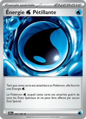 carte pokemon énergie water pétillante 084/86