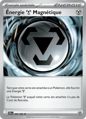 carte pokemon énergie metal magnétique 085/86