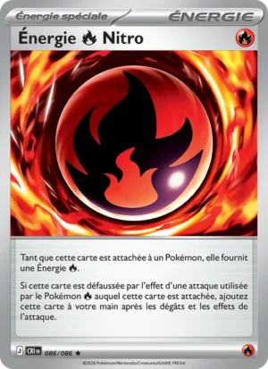 carte pokemon énergie fire nitro 086/86