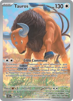 carte pokemon tauros 096/86