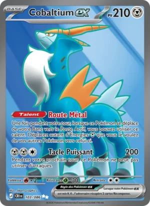 carte pokemon cobaltium-ex 103/86