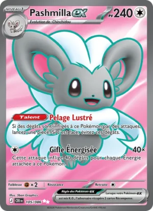 carte pokemon pashmilla-ex 105/86