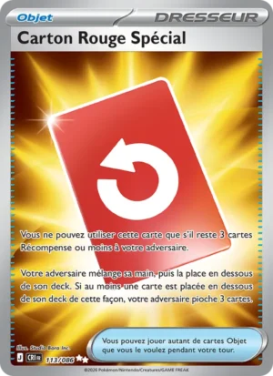 carte pokemon carton rouge spécial 113/86
