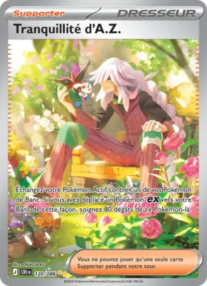 carte pokemon tranquillité d'a.z. 120/86