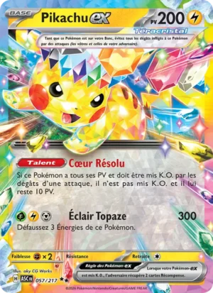carte pokemon pikachu-ex 057/217
